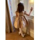 Diana Special Occasion Dress Champagne Silk with Gypsophila Hand Smocking Diana Special Occasion Dress Champagne Silk with Gypsophila Hand Smocking