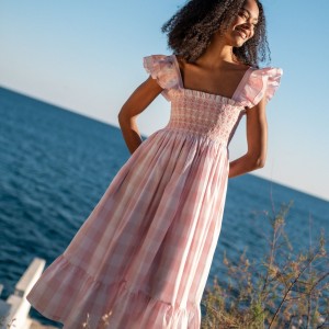 Rachel Carson Dress Candyfloss Gingham with Cocoloco hand Smocking Rachel Carson Dress Candyfloss Gingham with Cocoloco hand Smocking