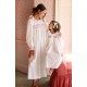 Nightingale Women's Dress Long Sleeves Moonstone with Kir Royale Hand Smocking Nightingale Women's Dress Long Sleeves Moonstone with Kir Royale Hand Smocking